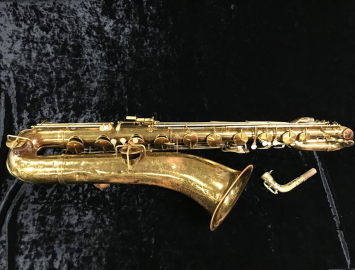 Photo Original Lacquer King Zephyr Bari Sax - Project Repair or Parts Horn - Serial # 356271